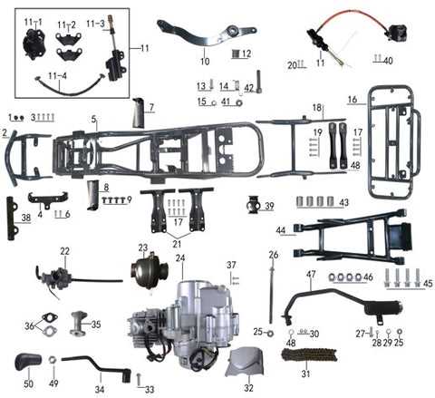 125cc chinese atv parts diagram