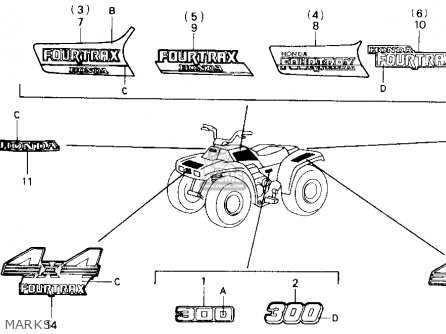 1988 honda fourtrax 300 parts diagram