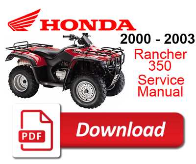 2003 honda rancher 350 parts diagram