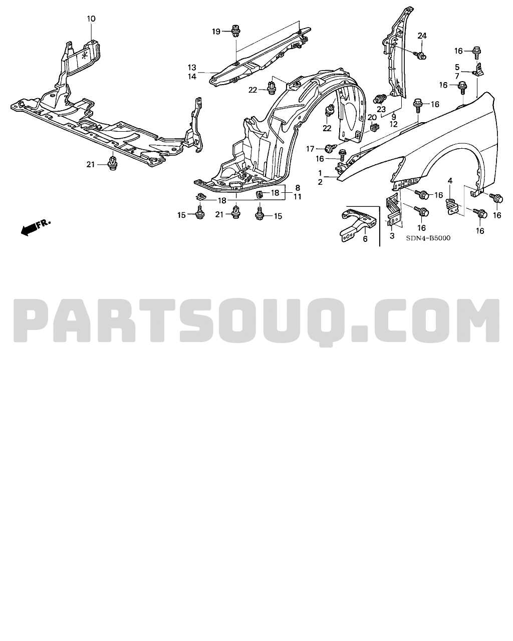 2004 honda accord parts diagram