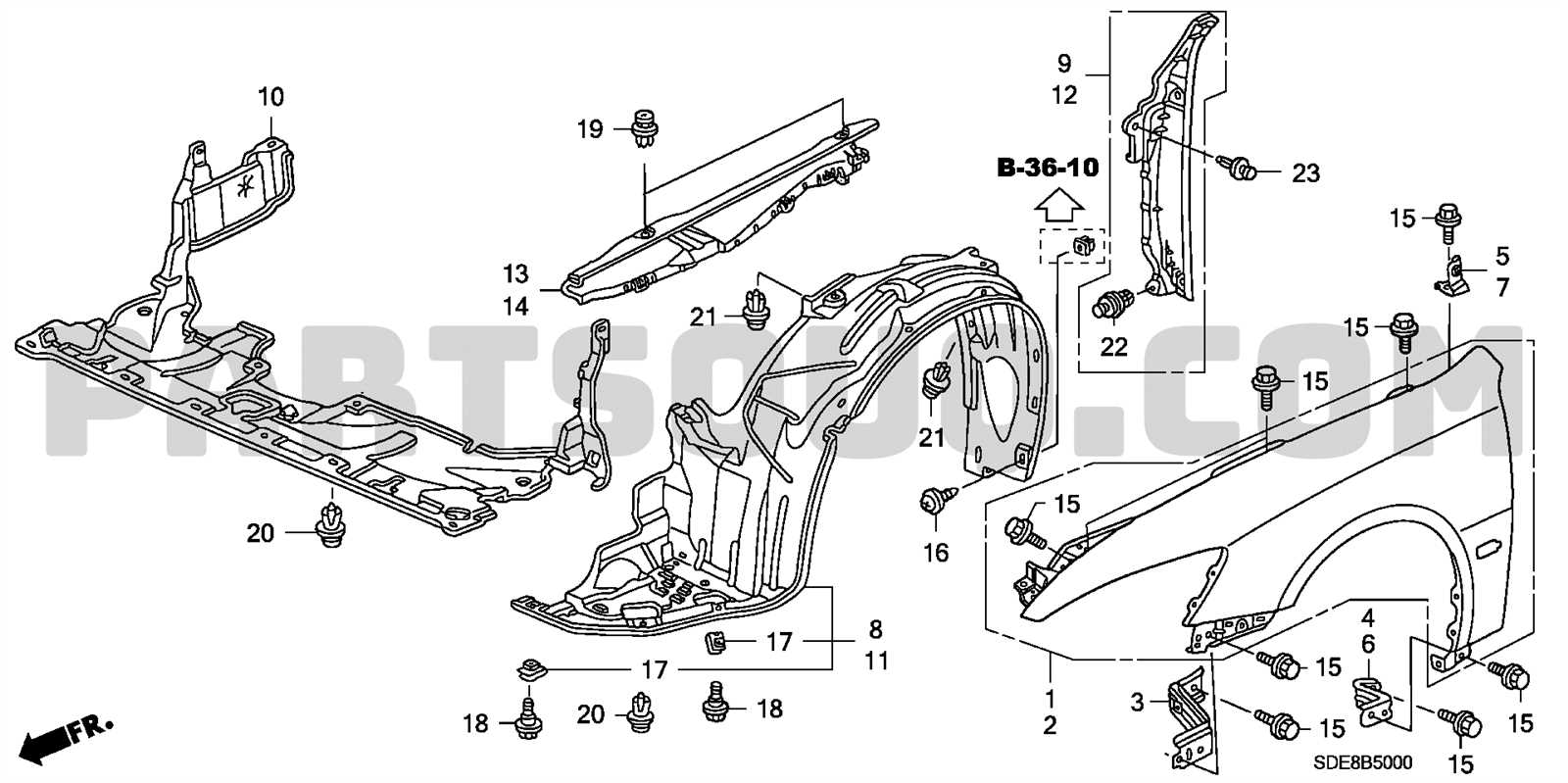 2014 honda accord parts diagram