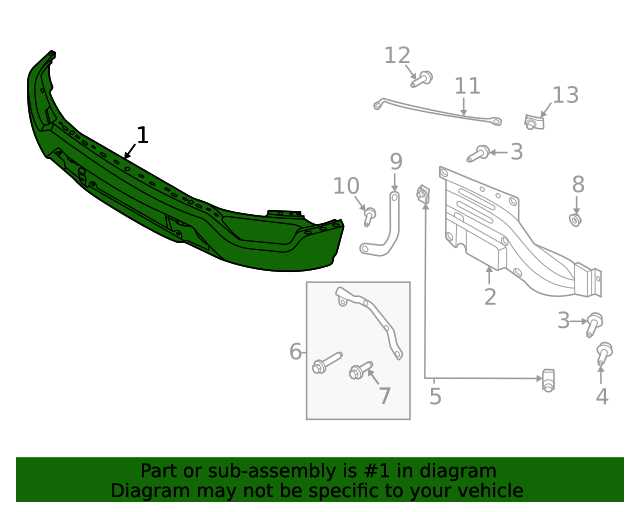 2021 ford f150 front bumper parts diagram