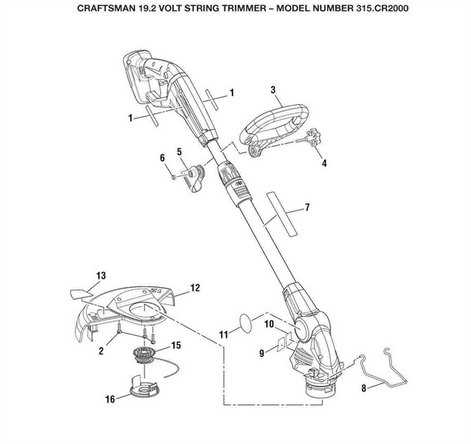 weedeater parts diagram