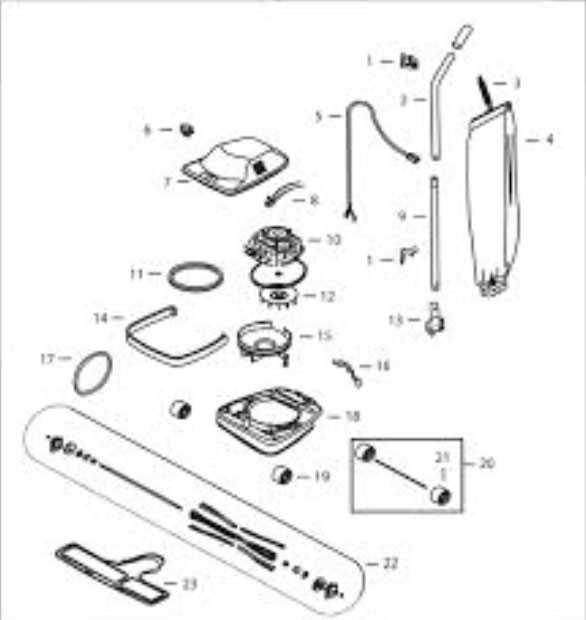 sanitaire vacuum parts diagram