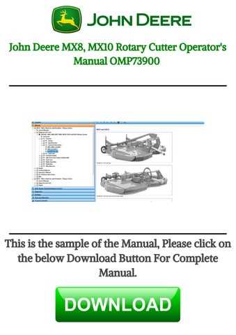 john deere mx10 parts diagram