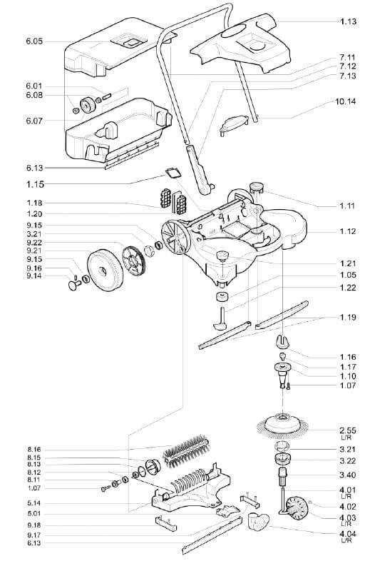 craftsman lawn sweeper parts diagram