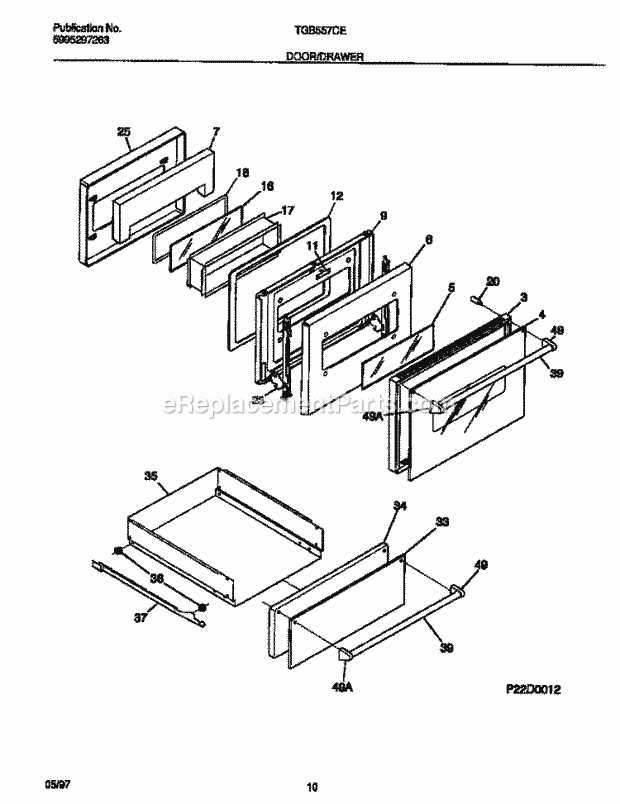 tappan oven parts diagram