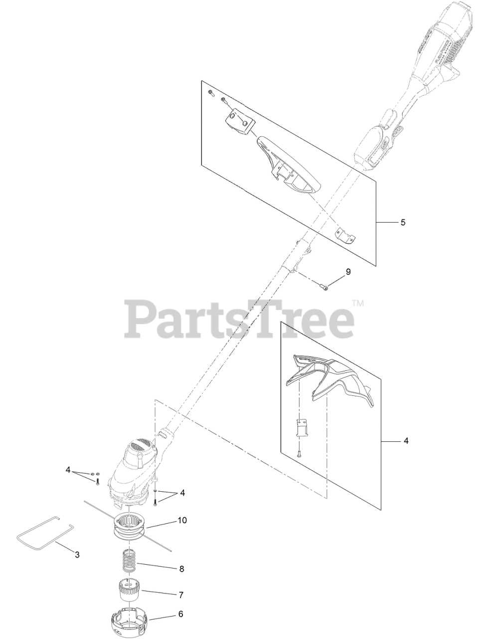 toro trimmer parts diagram