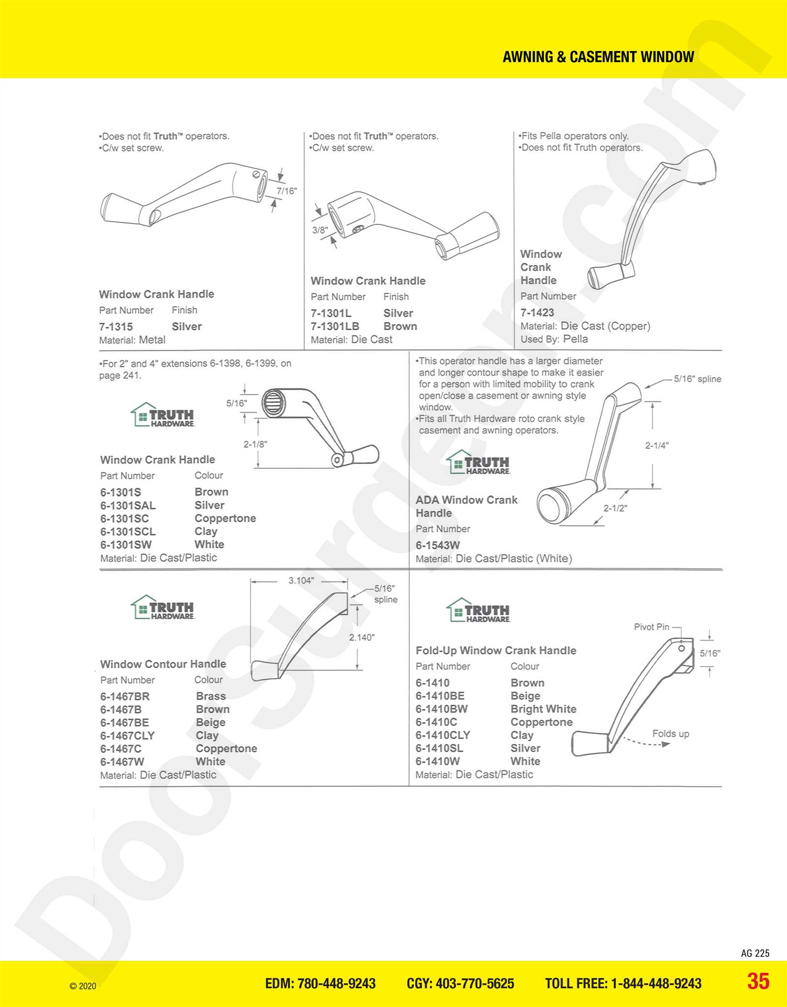 awning window parts diagram