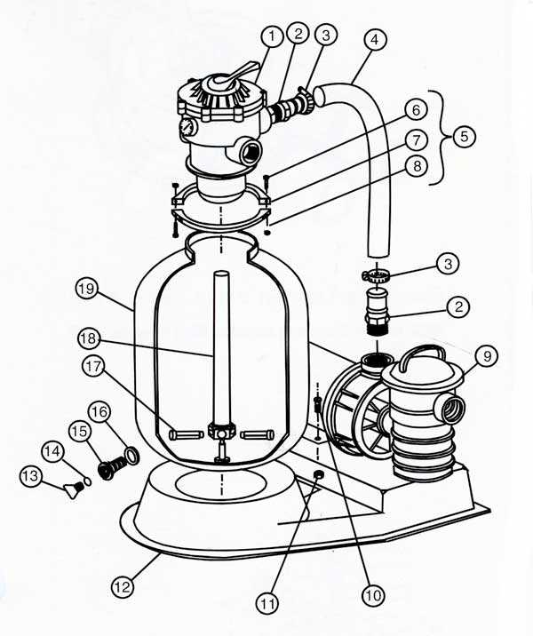 pentair de filter parts diagram