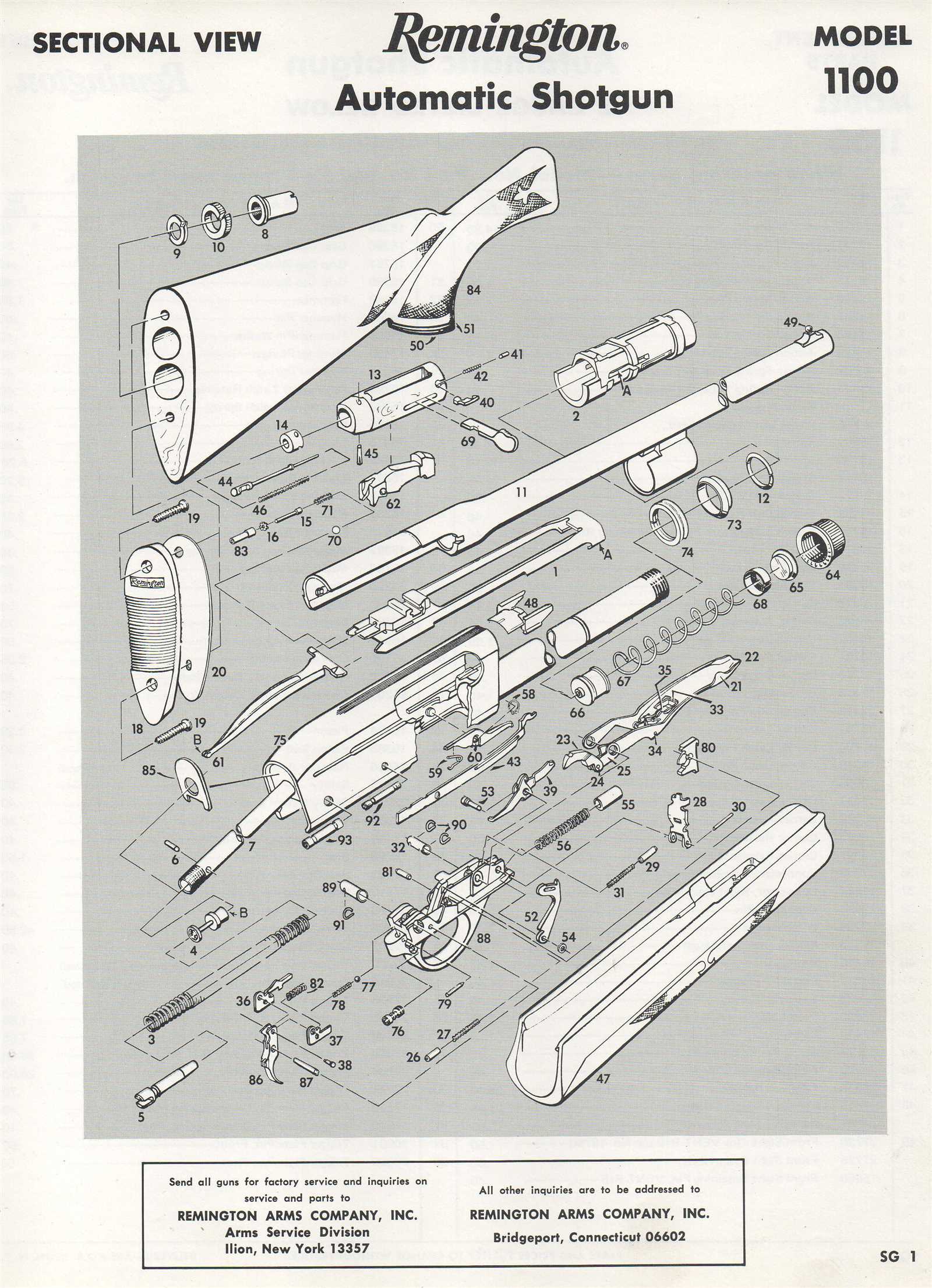 remington 11 48 parts diagram