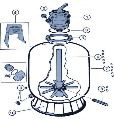 hayward pool filter parts diagram