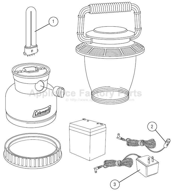 coleman lantern parts diagram