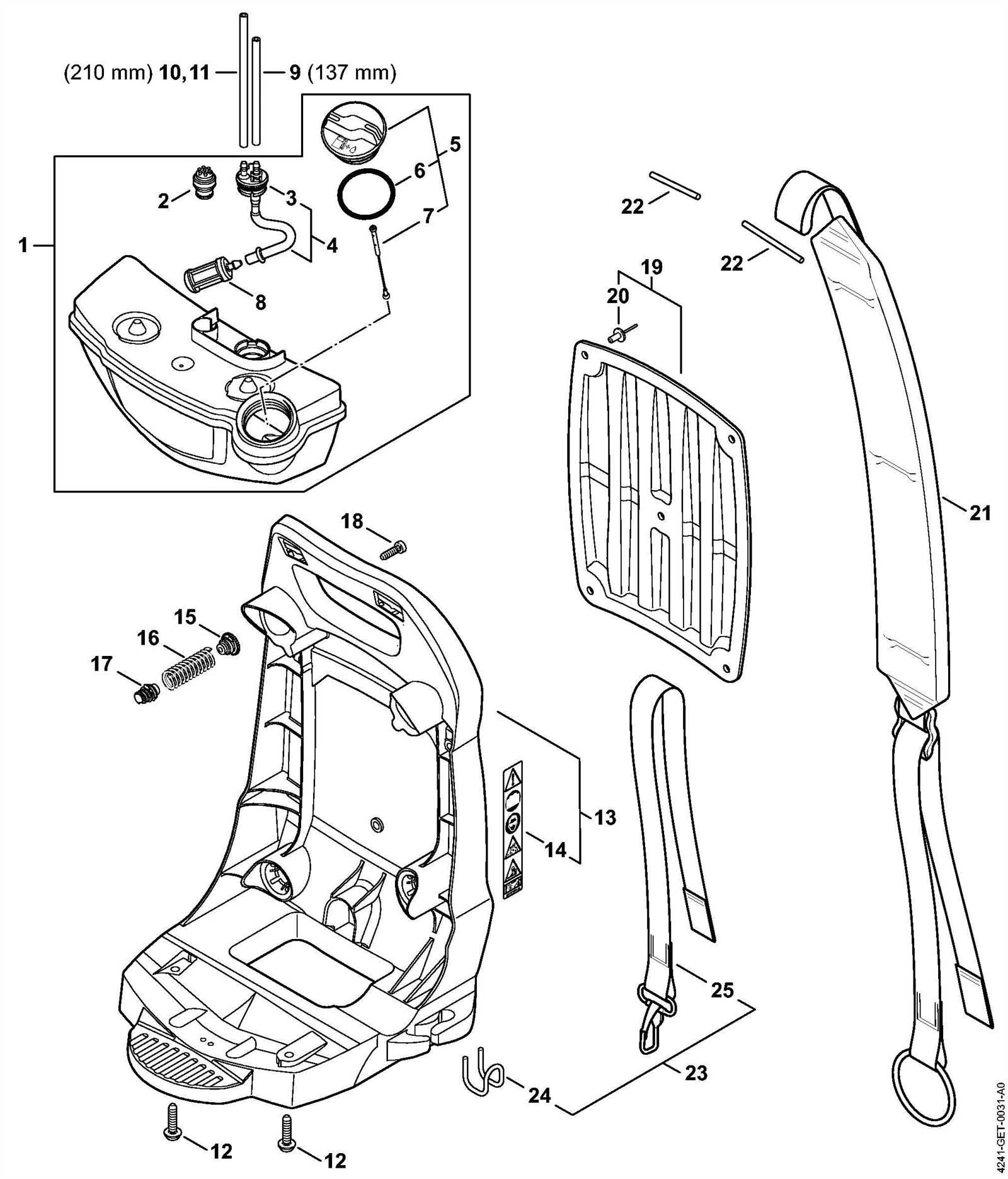 stihl br600 parts diagram