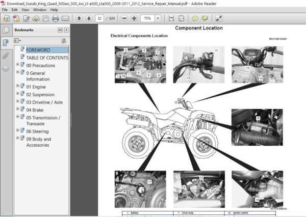 suzuki king quad 300 parts diagram