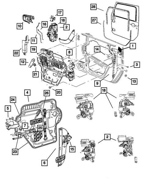 jeep wrangler door parts diagram