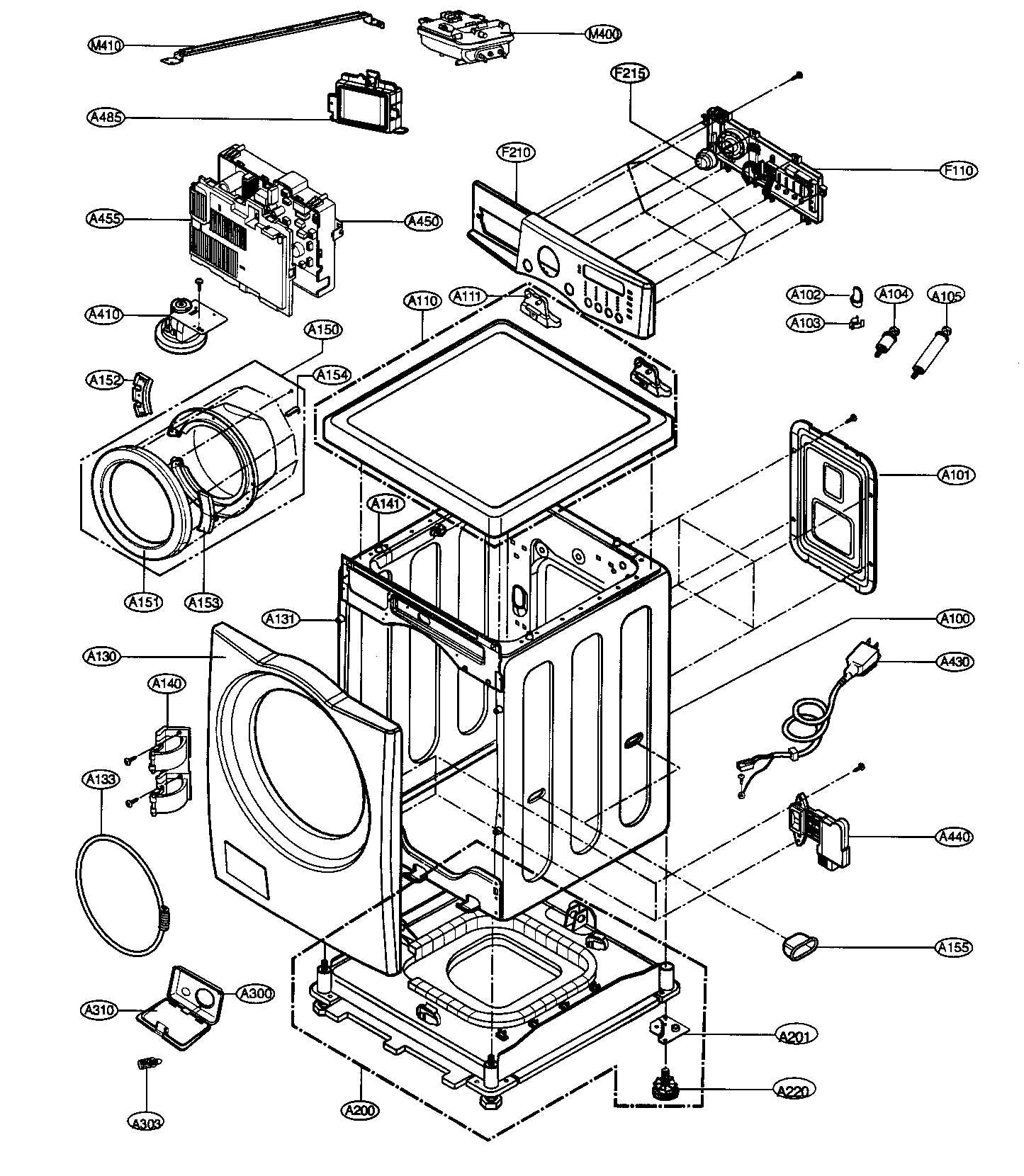 front load washer parts diagram