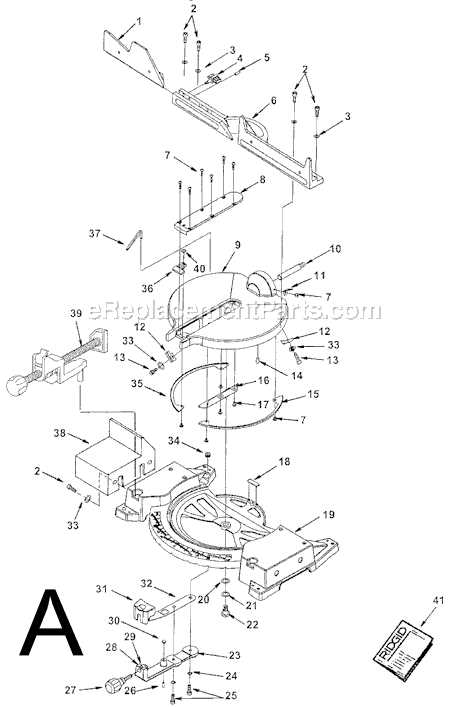 ridgid 12 inch miter saw parts diagram