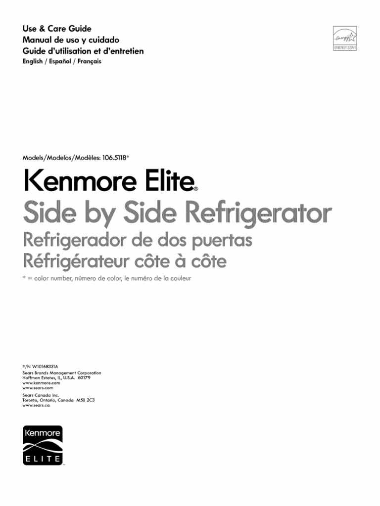 kenmore side by side refrigerator parts diagram