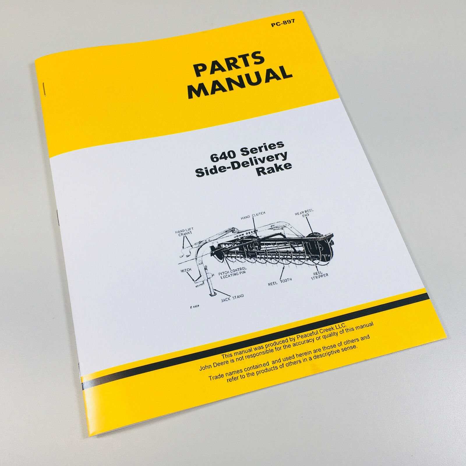 john deere 660 hay rake parts diagram