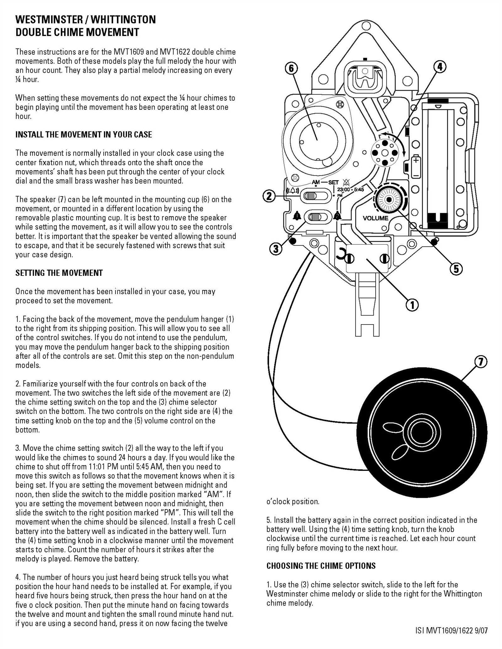 mechanical clock parts diagram