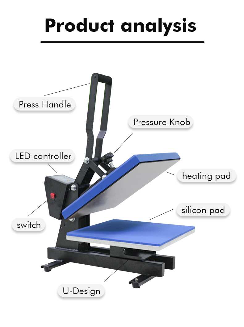 heat press parts diagram