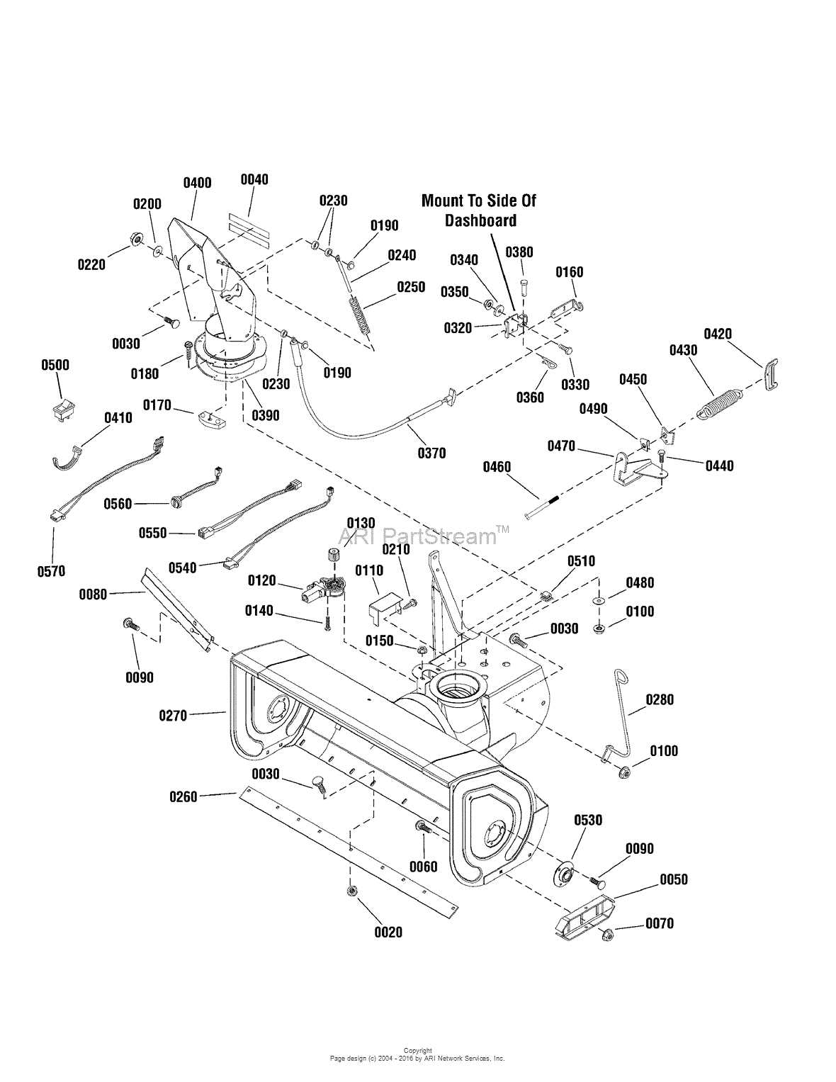 24 inch craftsman snowblower parts diagram