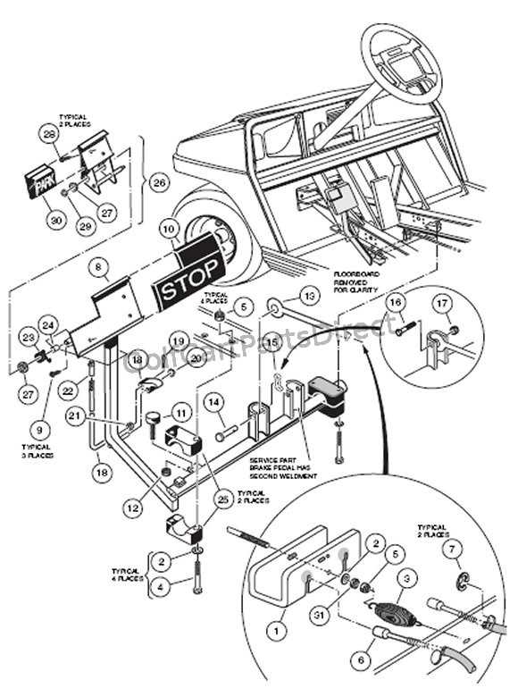 36 volt ez go golf cart parts diagram