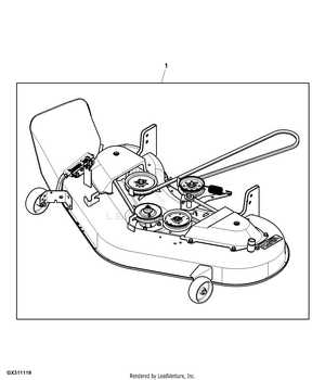 48 inch john deere mower deck parts diagram