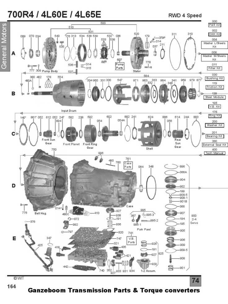 4l60e assembly 4l60e transmission parts diagram