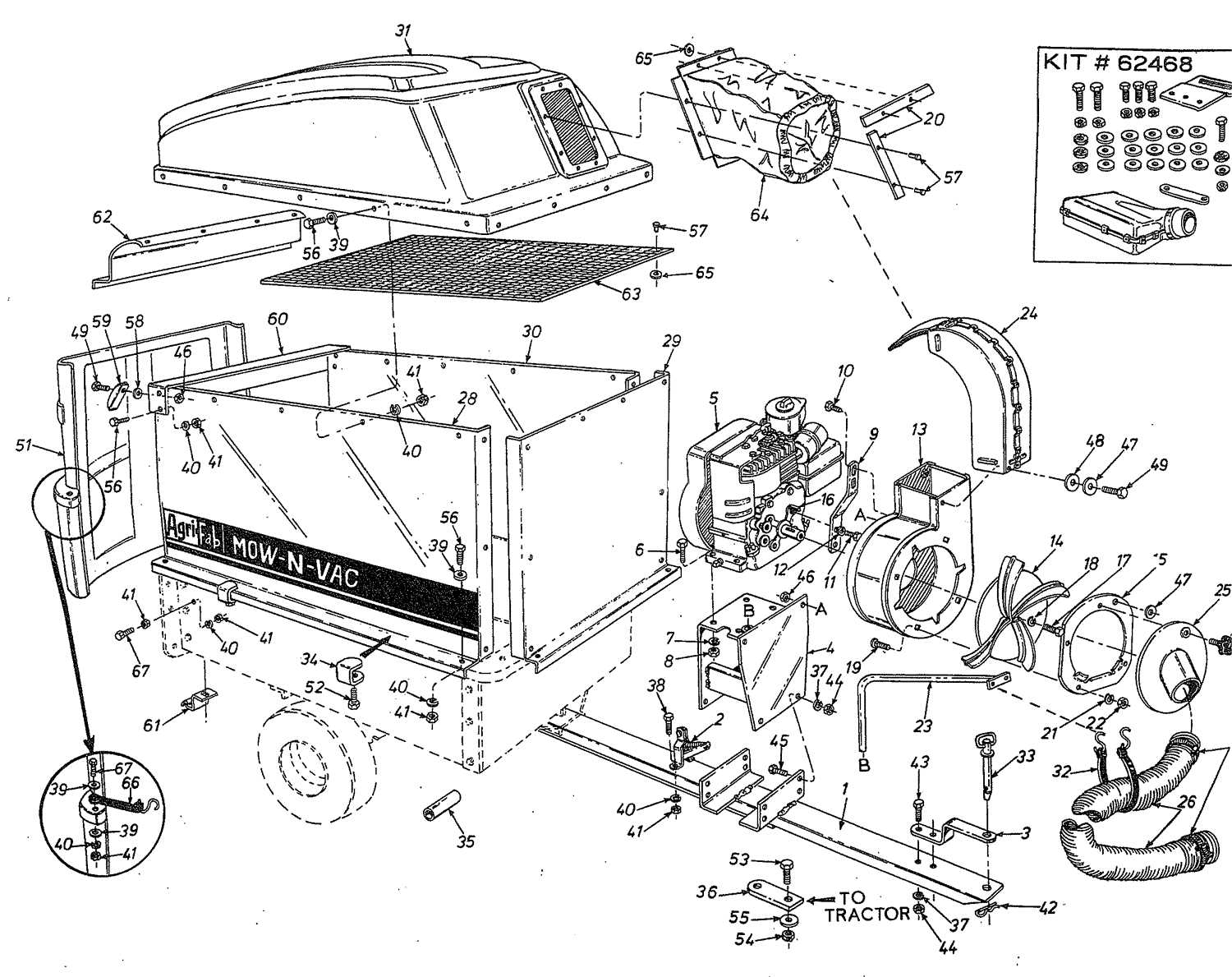 agri fab leaf vac parts diagram