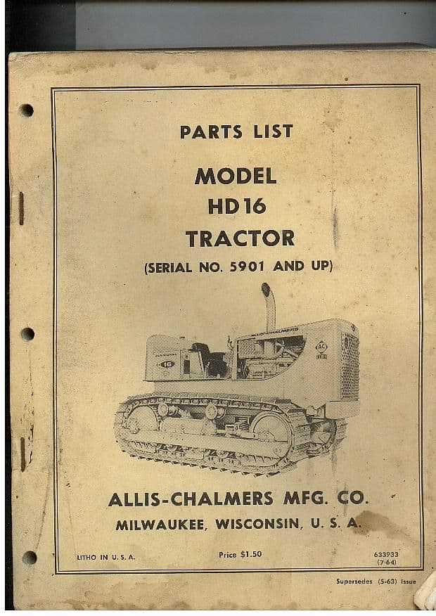 allis chalmers parts diagram