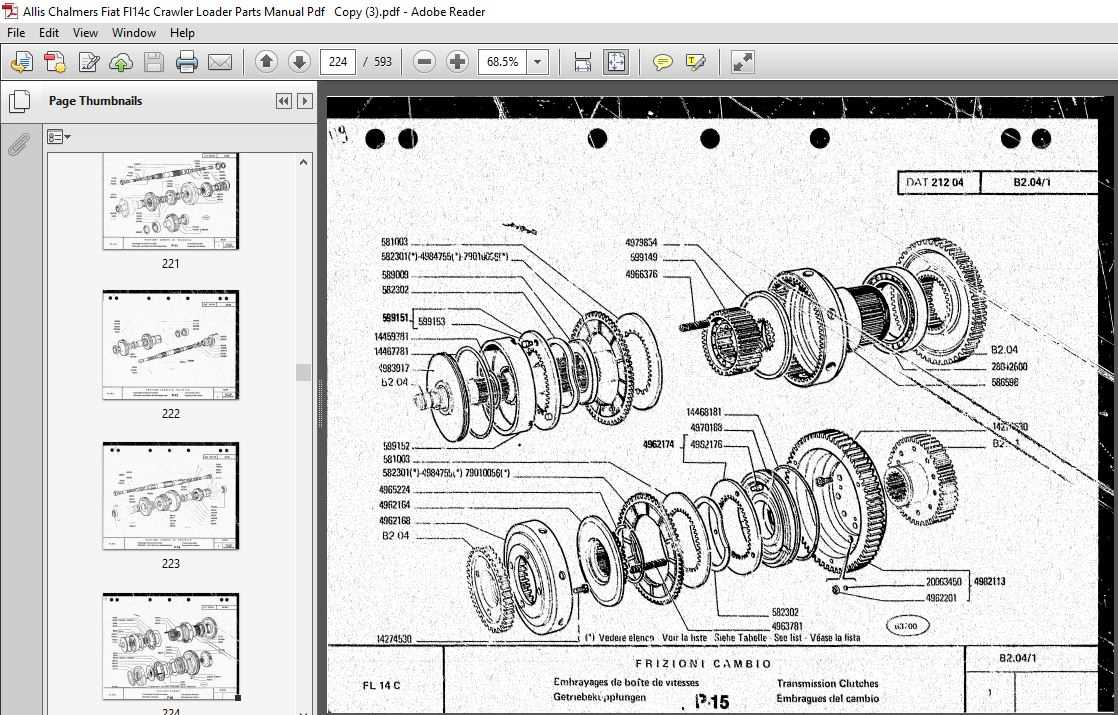 allis chalmers parts diagram