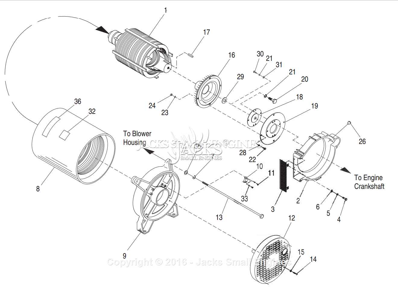 alternator parts diagram