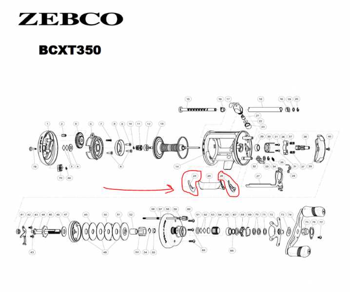 baitcast reel parts diagram