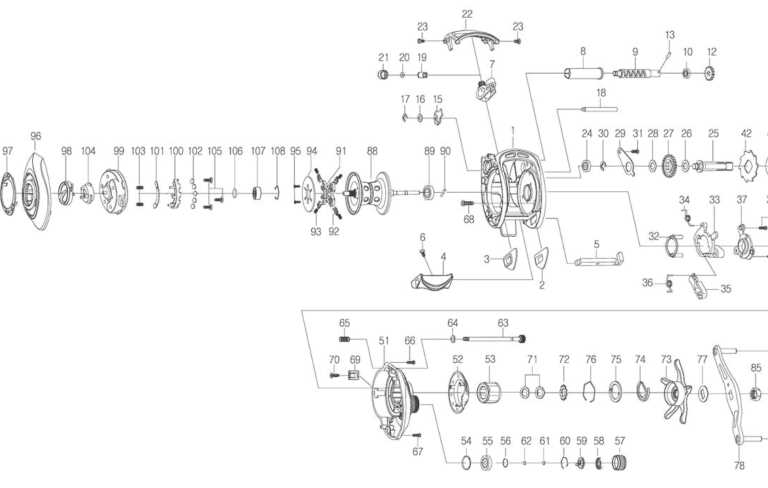 baitcast reel parts diagram