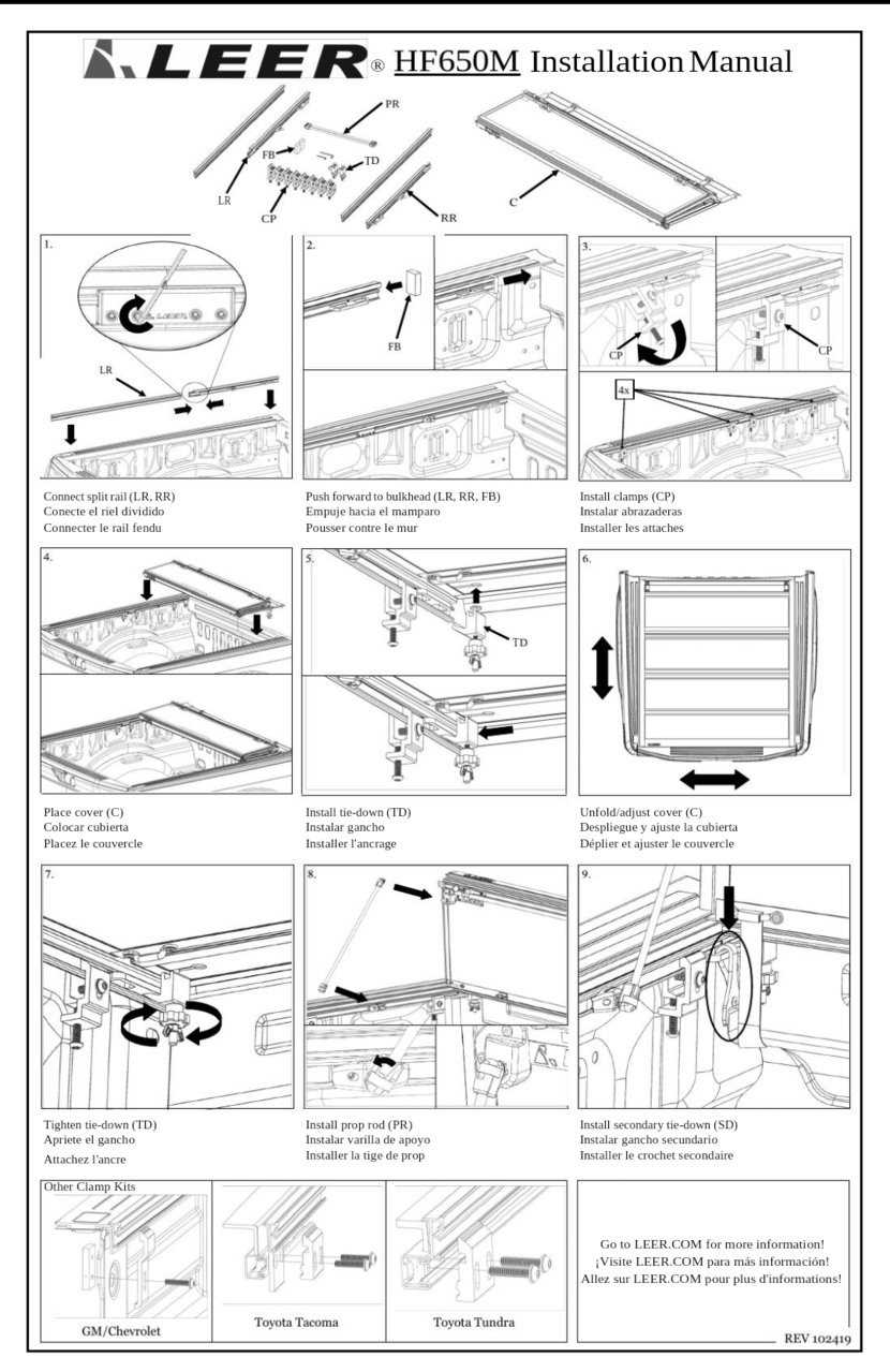 bakflip mx4 parts diagram