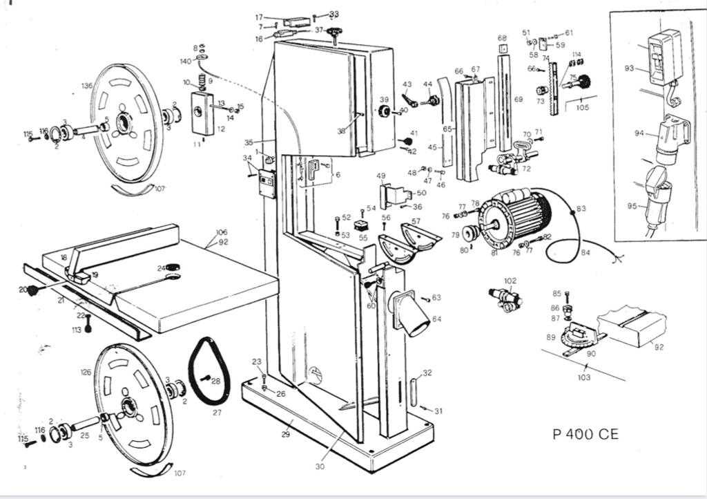 bandsaw parts diagram