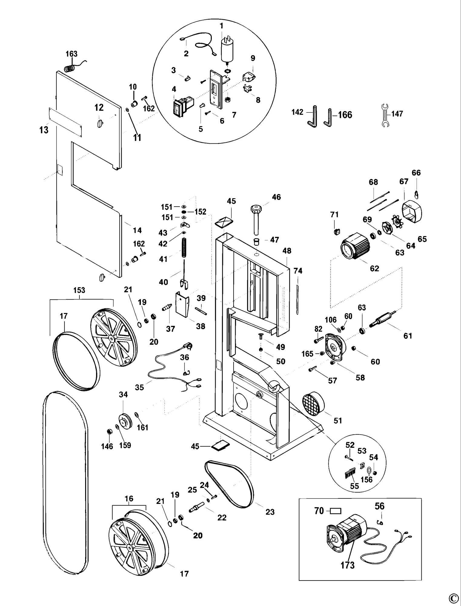 bandsaw parts diagram