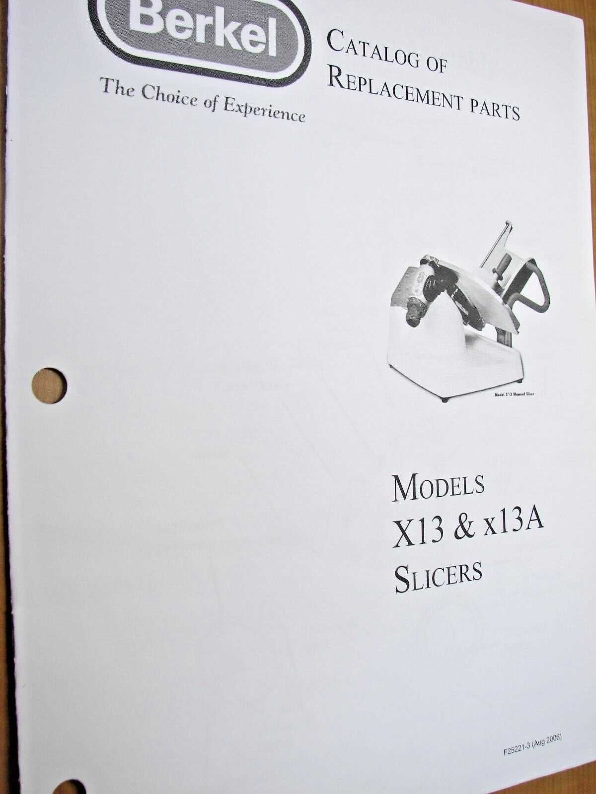 berkel slicer parts diagram