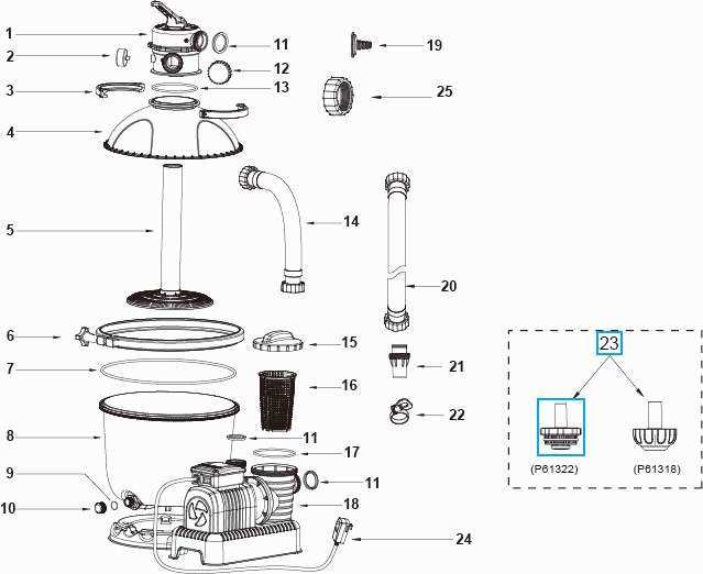 bestway pool pump parts diagram