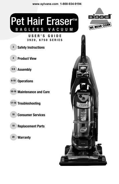 bissell pet hair eraser parts diagram