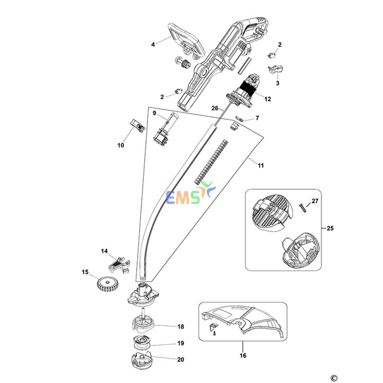 black and decker weed eater parts diagram