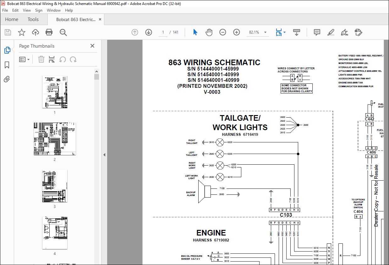 bobcat 863 parts diagram