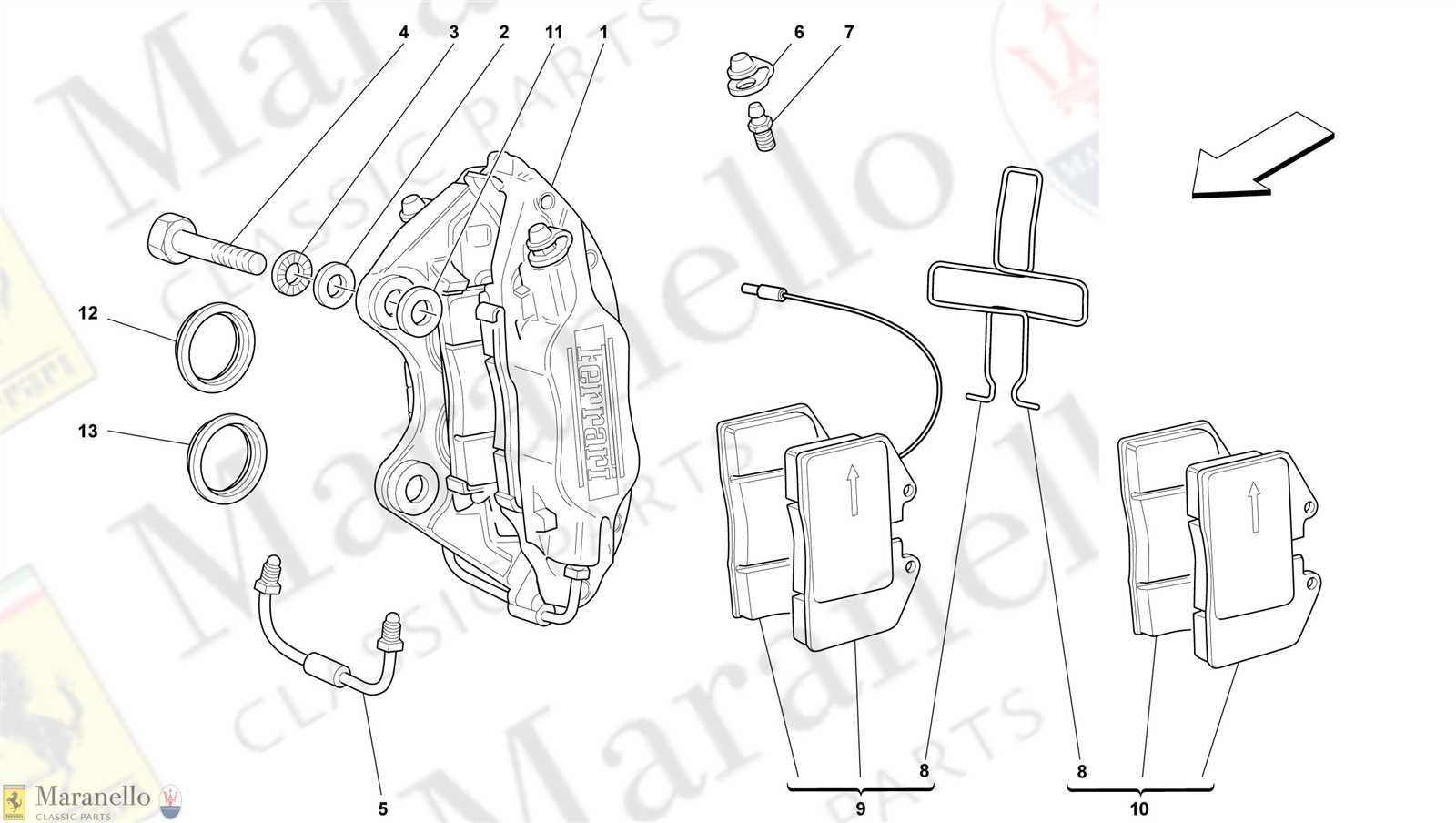 brake caliper parts diagram