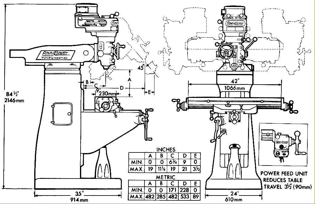 bridgeport parts diagram