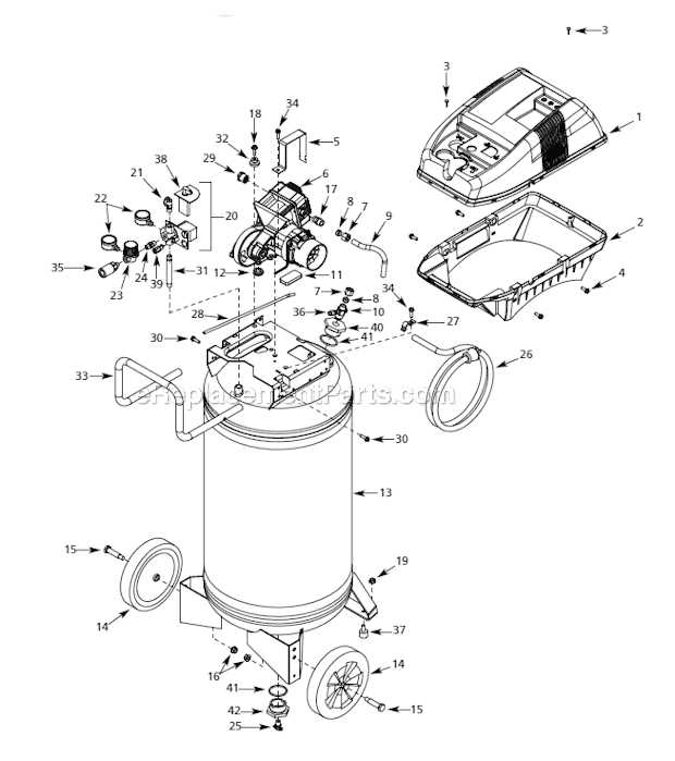 campbell hausfeld air compressor parts diagram