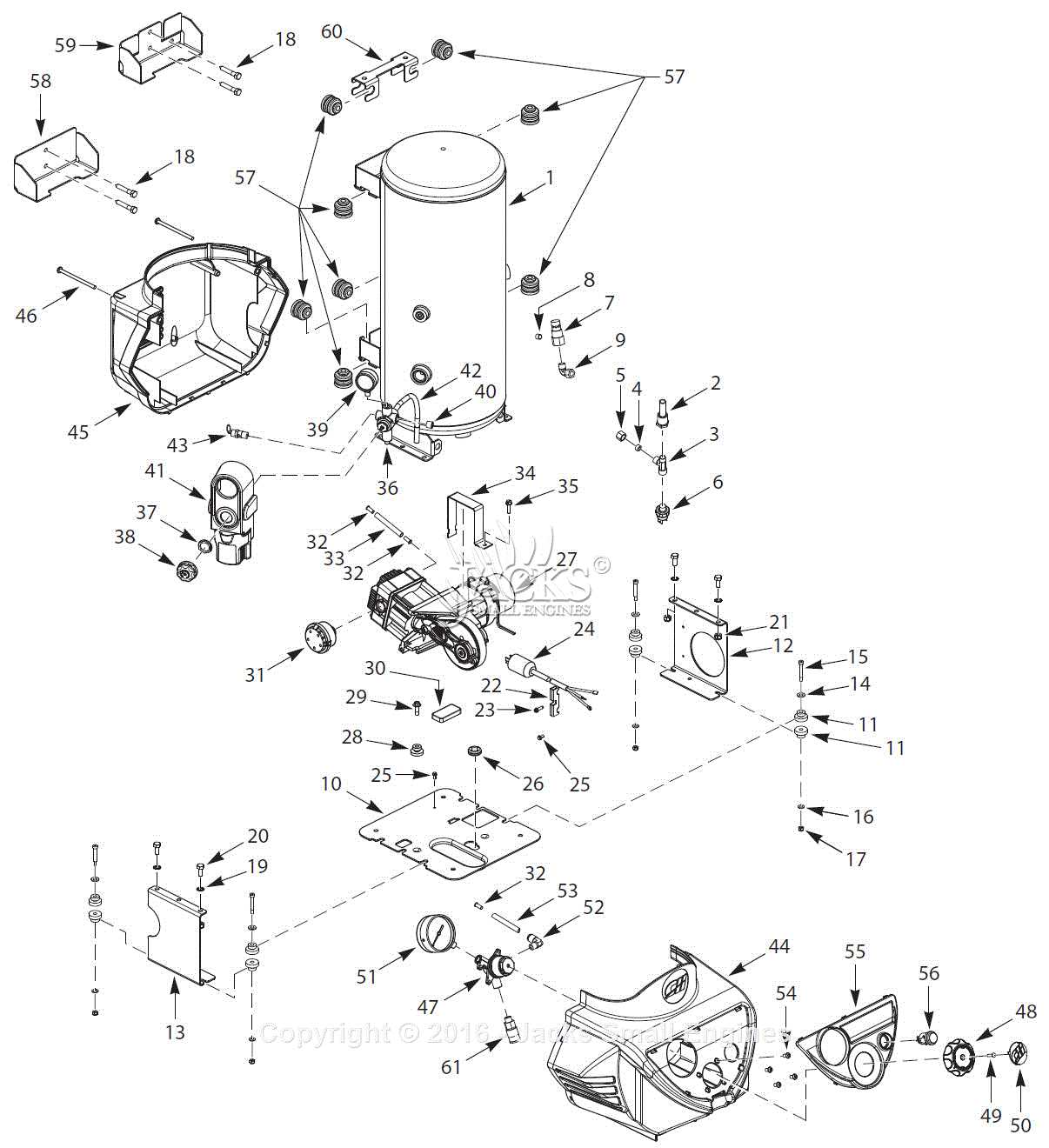 campbell hausfeld air compressor parts diagram