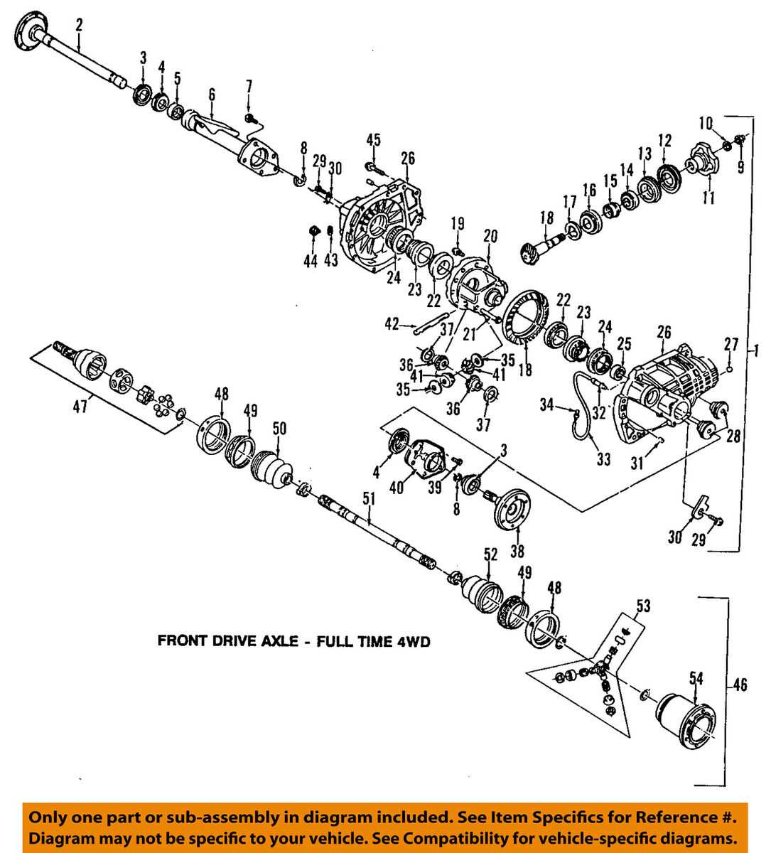 chevy front differential parts diagram