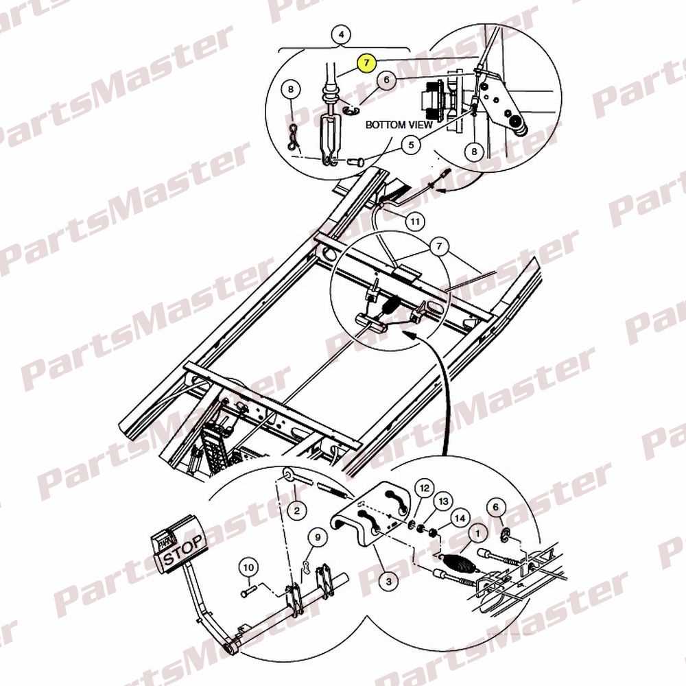 club car brake parts diagram